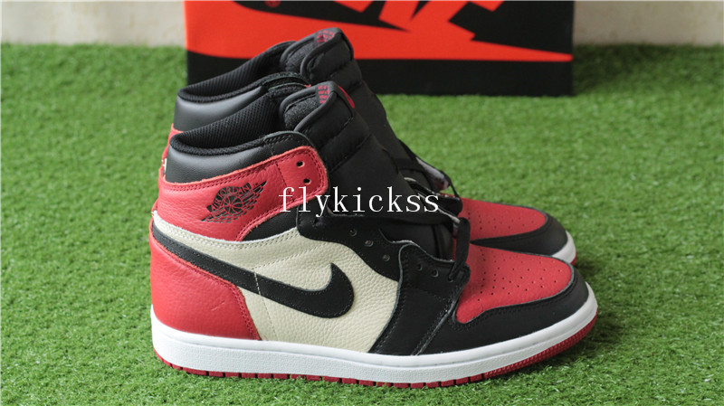 Authentic Air Jordan 1 Bred Toe 2018